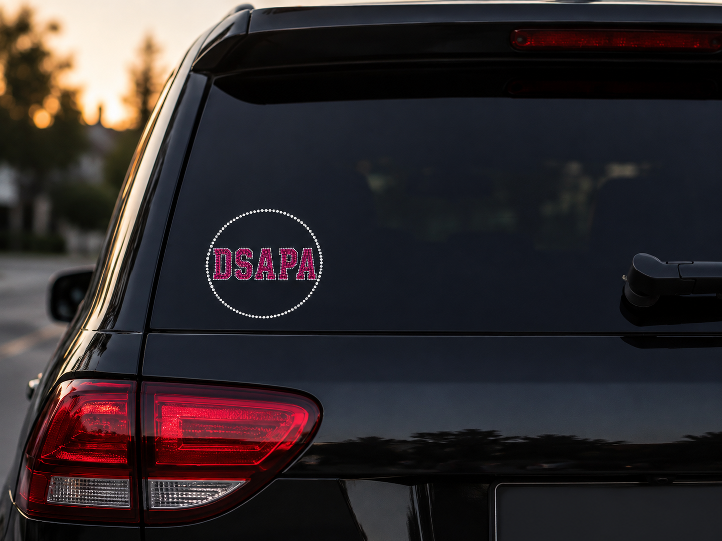 Circle Bling DSAPA Car Decal